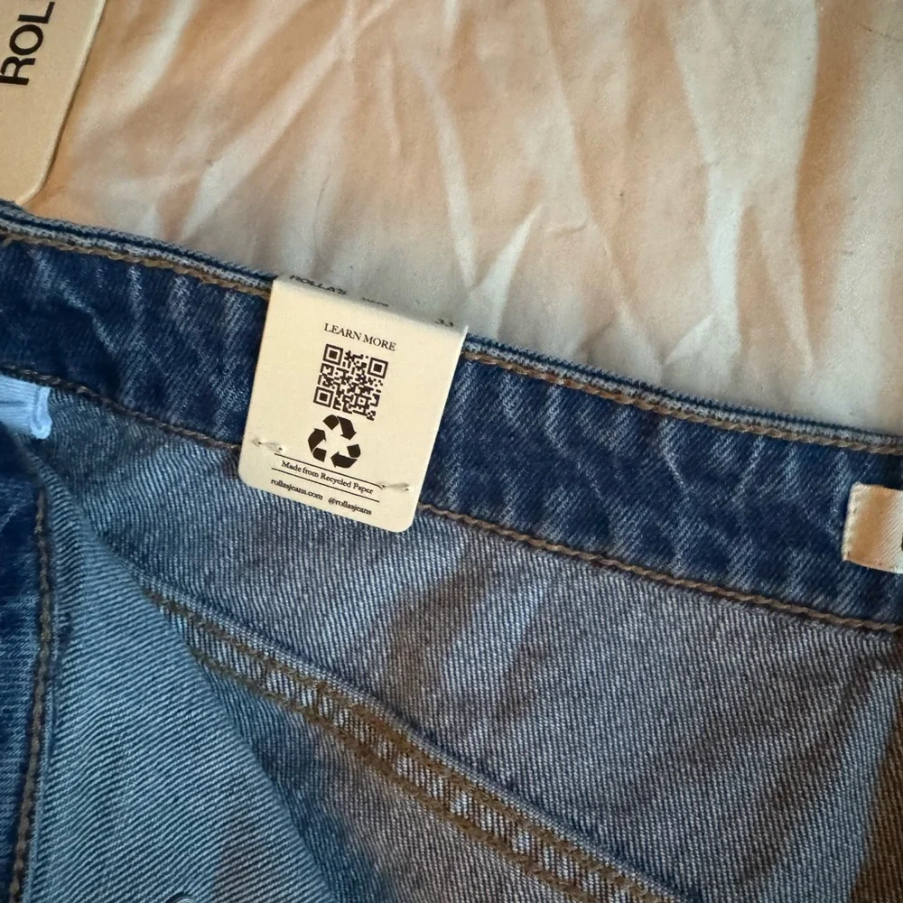 ROLLA'S high waisted flare leg Dark Blue Jeans - Picture 4 of 5